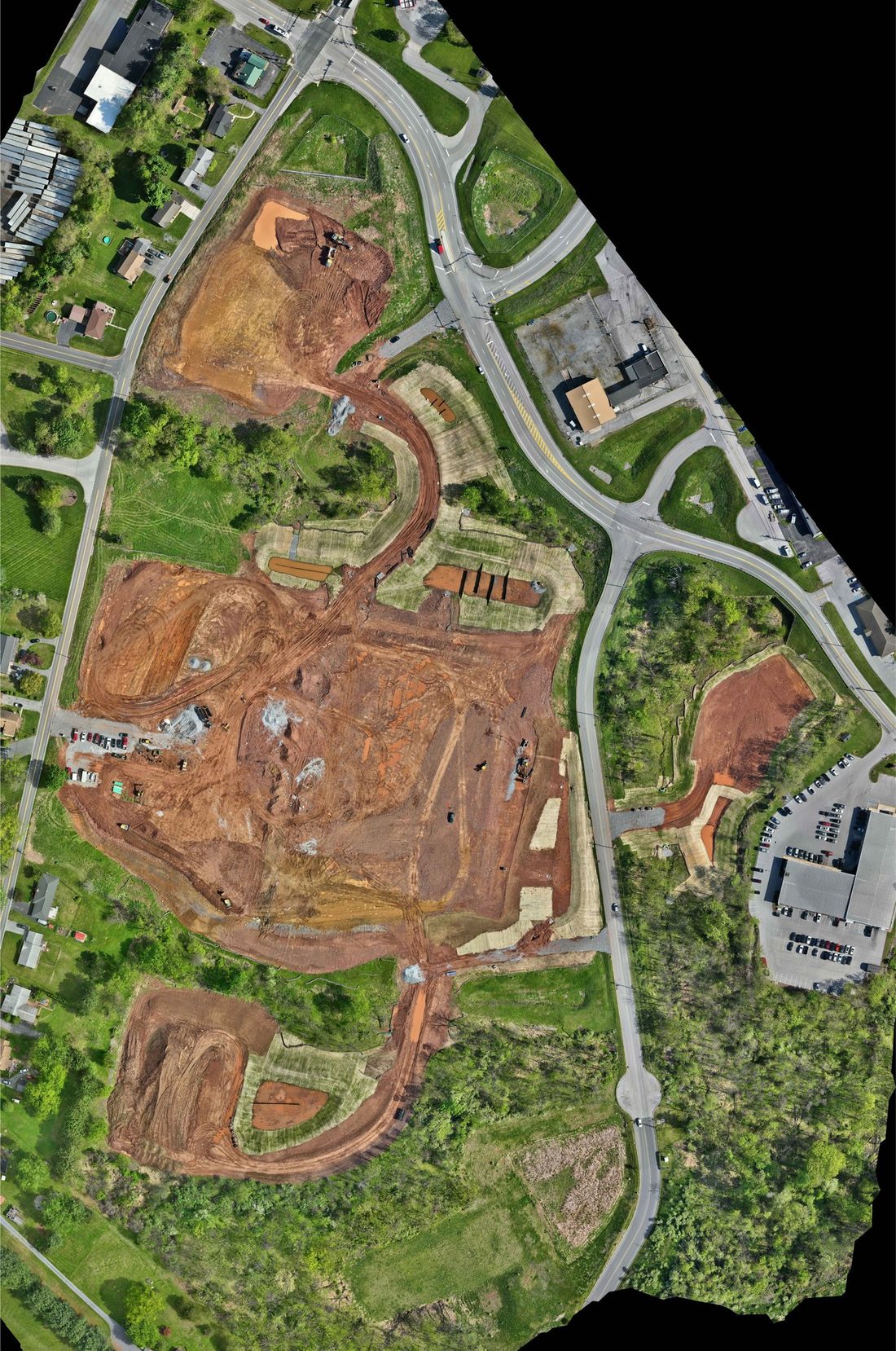 Aerial orthomosaic of New View Business Park captured during the progress flight