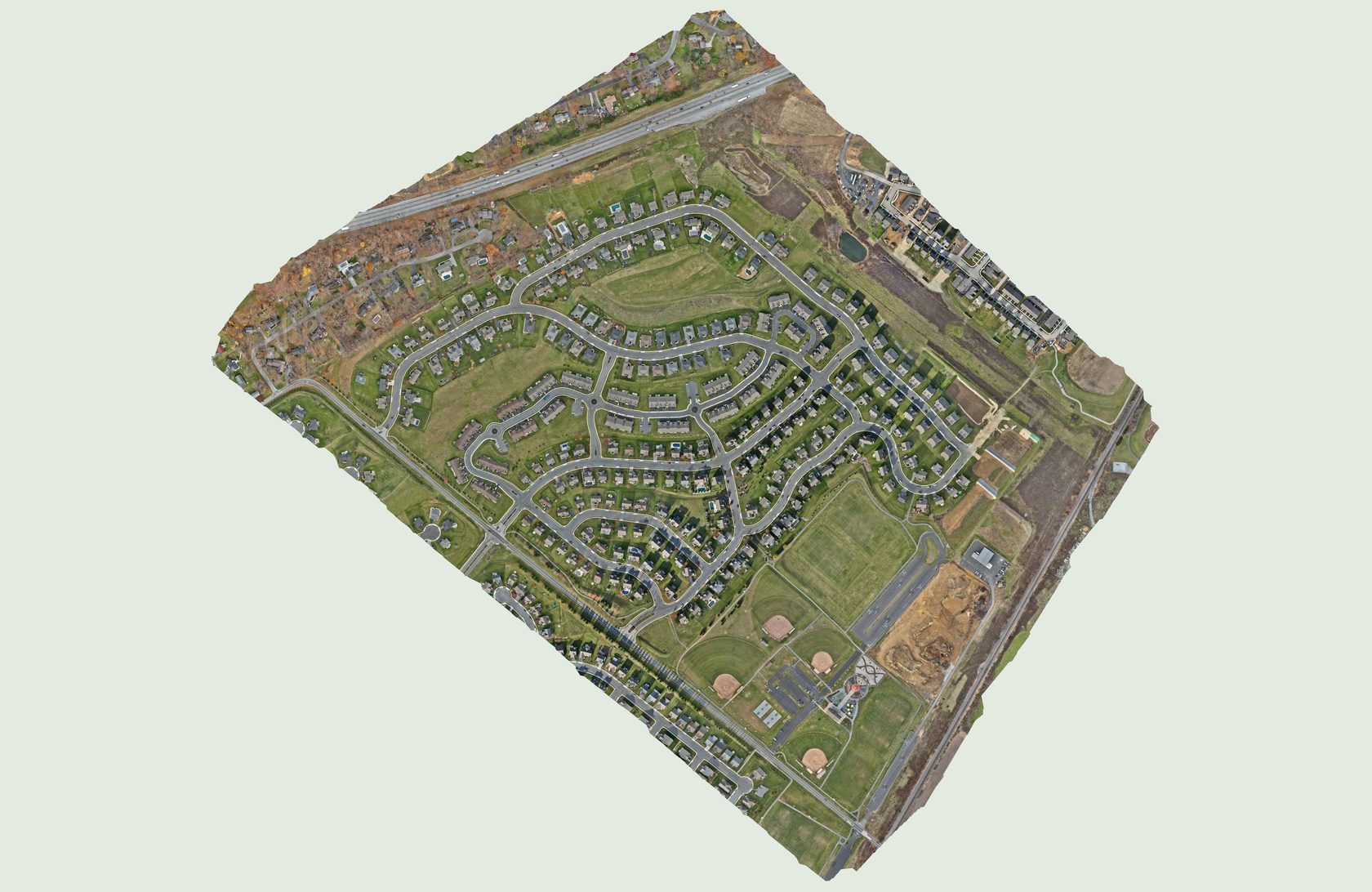 Aerial view of Orchard Glen PRD