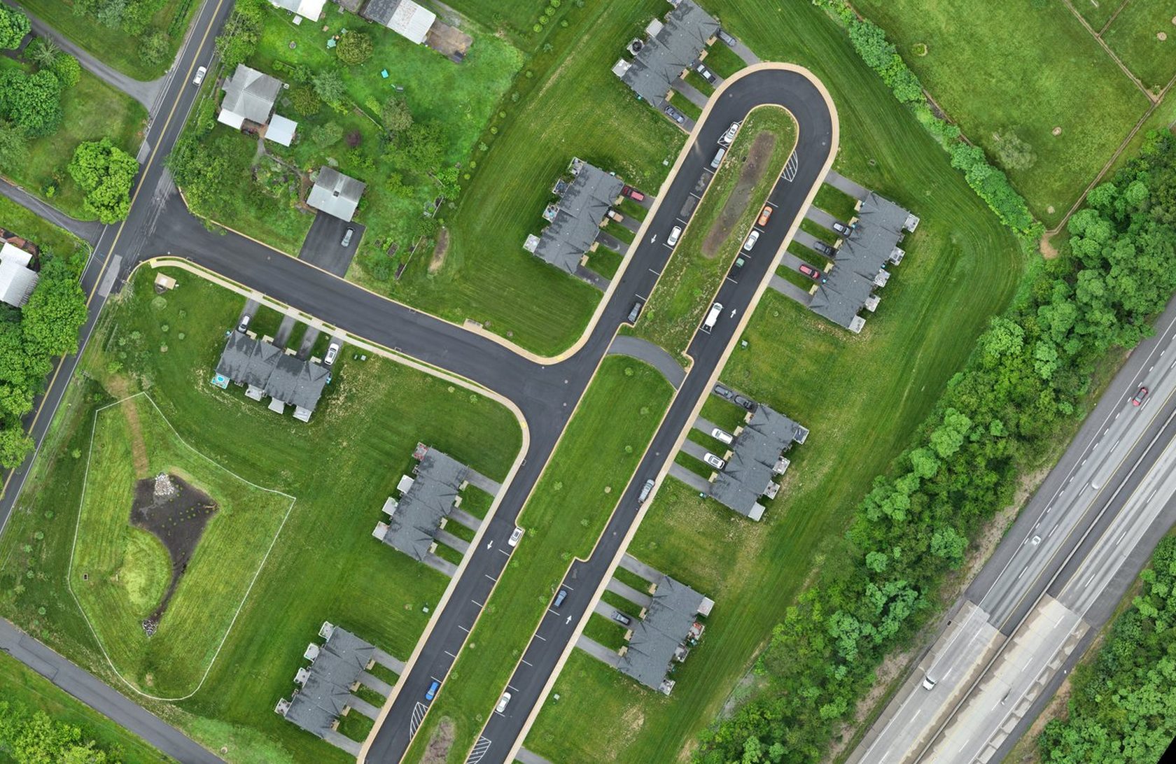 Aerial view of The Terraces at Shepherdstown